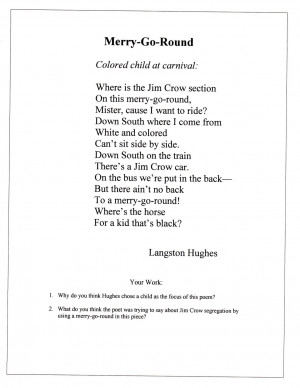 Langston Hughes Merry Go Round Give Me Poems By Langston Hughes