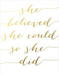 She Believed She Could So She Did Printable - INSTANT DOWNLOAD ...