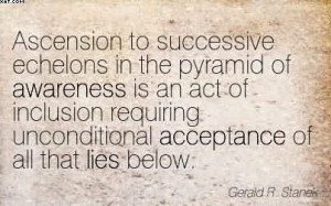 Ascension To Successive Echelons In The Pyramid Of Awareness Is An Act ...