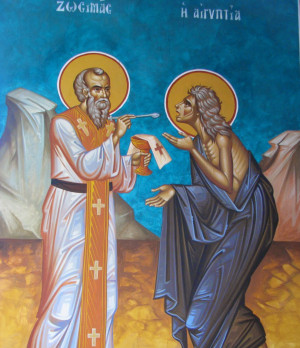 St. Zosimas communing St. Mary of Egypt, a true icon of repentance ...
