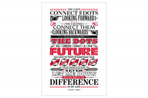 ... - Connecting the dots- Motivational inspiring quote art print poster