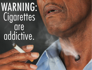 Cigarettes are addictive... and leave holes in your social life