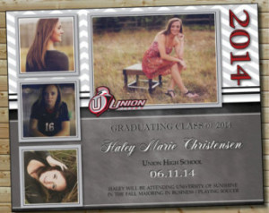 Modern Graduation Announcement for College or High School Graduate ...