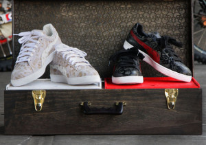 ... team up with Puma to outfit Meek Mill with a couple customs. Shown