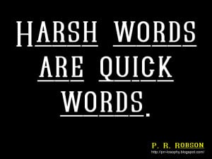 harsh words quotes