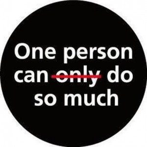 One person can do so much.