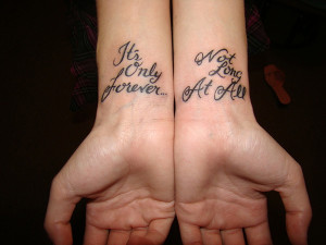 his and her tattoo quotes25 Glorious Love Tattoo Quotes SloDive ...