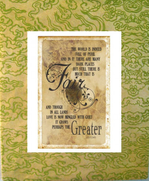 LOTR Quote Print, Lord of the Rings Art, Encourage Quote, Tolkien Much ...