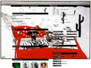 Ralph Steadman - Xray Black MySpace Layout Preview
