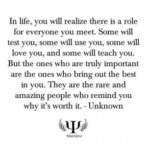 Truly important people in your life