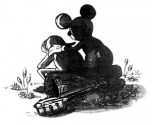 artists Joe Lanzisero and Tim Kirk drew this tribute of Mickey Mouse ...