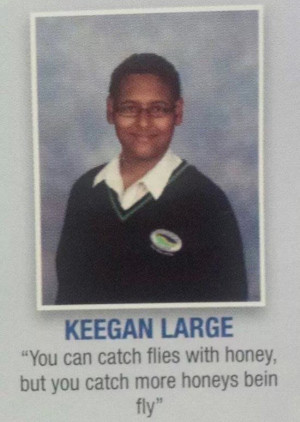 ... he have the great quotes but he's got the swag too. He's going places