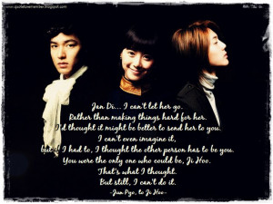 Best Drama dialogue/quote ~ Boys over flower (Korean)