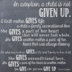 Adoption Quote Terra Cooper