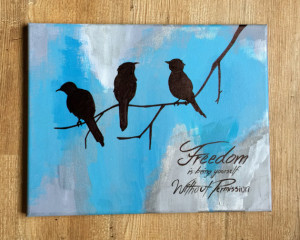 Freedom is Being Yourself Without Permission Quote Canvas Painting