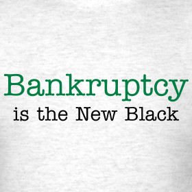design funny t shirt bankruptcy is the new black