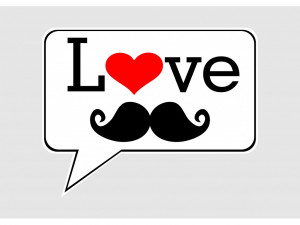 Love Mustache Stock Vector