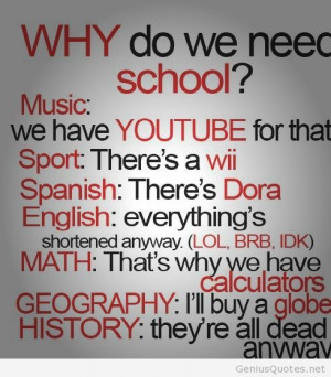 Funny school wallpaper quote 2014 tumblr / Genius Quotes