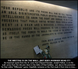 ... able disinterested public spirited press with trained intelligence to