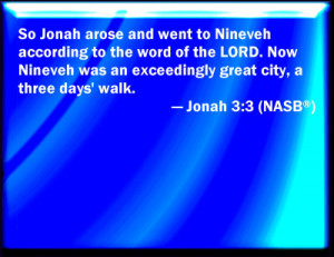 Jonah 3:3 Bible Verse Slides