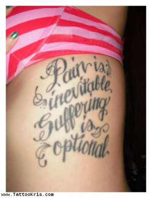 Tattoo Quotes About Pain 1