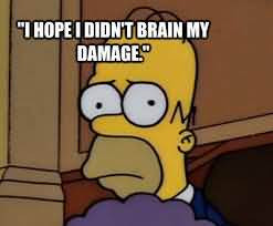 Hope I Didnt Brain My Damage - Brain Quote