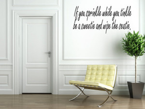 If You Sprinkle Bathroom Vinyl Wall Quote Art Decal Decor Lettering ...