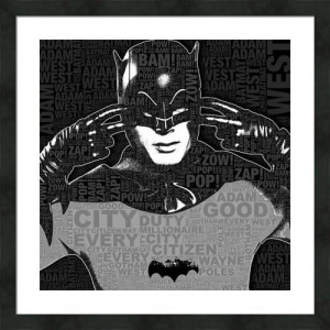 Tv Batman Adam West And Quotes Framed Print By Tony Rubino