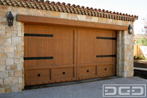 Garage Door w/ Decorative Dummy Hardware & Iron Rosettes. Garage ...