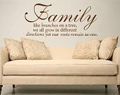 Family like branches on a tree large size Vinyl wall decal