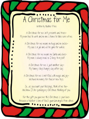 christmas poems for teachers from students