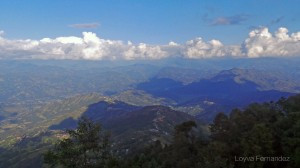 First view of the Himalayas: beyond the clouds and through the blue ...
