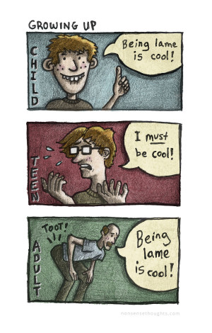 16″ Print – “Being Lame is Cool” – A Comic About Growing Up ...