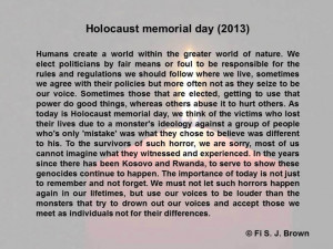 Holocaust memorial day (2013)