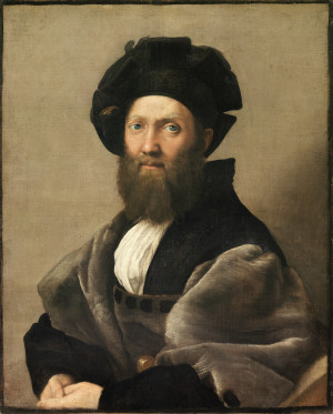 Portrait de Baldassare Castiglione par Raphaël (grandeur nature 82x67 ...