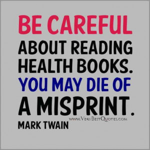 Funny health quotes funny reading health books quotes mark twain ...