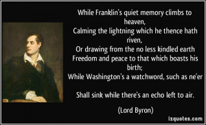 ... as ne'er Shall sink while there's an echo left to air. - Lord Byron