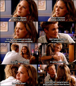 Sweet Luke & Haley moment. Even now this makes me cry because it's so ...