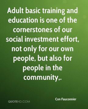 Adult basic training and education is one of the cornerstones of our ...