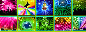 Retro 70s Disco Fever Panel Facebook Banner