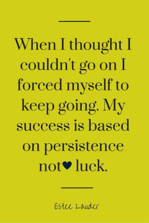 persistence not luck quote
