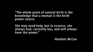 Natural birth inspirational quote