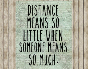 Military Long Distance Relationship Quote 8x10 inches ...