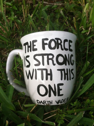 Darth Vader Coffee Mug Funny Coffee Mug by JustABrushAndPaint, $8.00