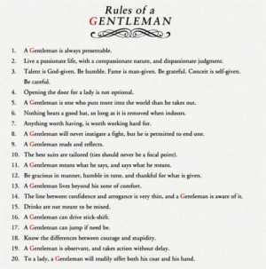 Rules Of A Gentleman