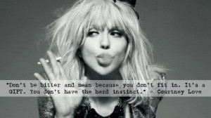 ... Love showing us its good to be different! #unique #celebrity #quote
