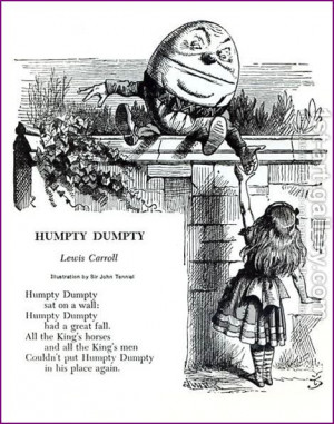Alice and Humpty Dumpty in Through the Looking-Glass