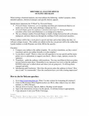 Rhetorical Analysis Essay Outline