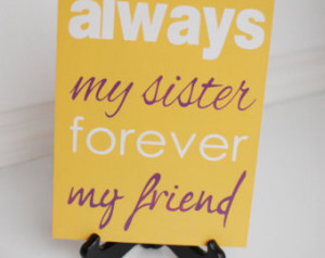 Sister Quote Sign - Painted Plaque Customized with colors of your ...