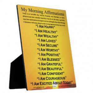 AM - Morning Affirmations Photo Plaque